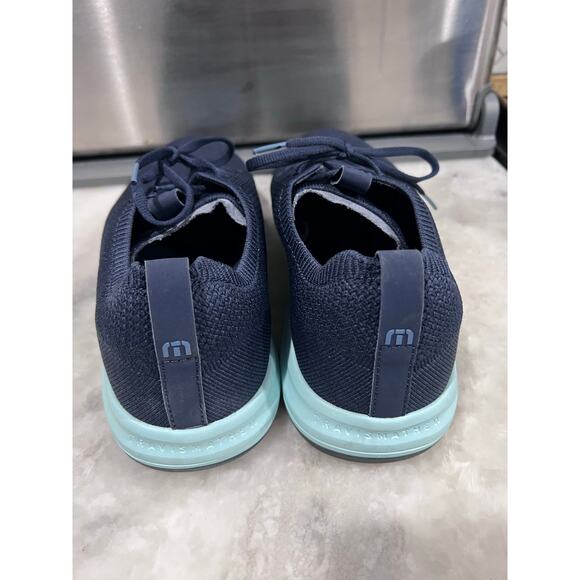 Travis Mathew Men’s Knit Sneakers SZ 10.5 Navy Aqua Sole Comfort casual Shoe main image 8